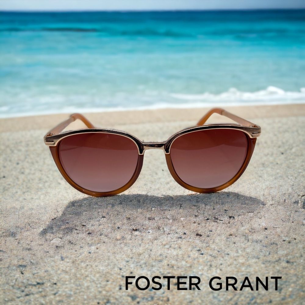 Foster Grant Polarized Gold and Tan Polarized Sunglasses